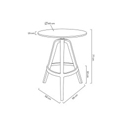 547-APP-Y60 Stół MIRA 60 czarny King Home