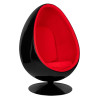 JH-069.BLACK.RED Fotel OVALIA BLACK czerwony King Home