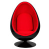 JH-069.BLACK.RED Fotel OVALIA BLACK czerwony King Home