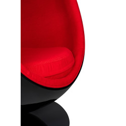 JH-069.BLACK.RED Fotel OVALIA BLACK czerwony King Home