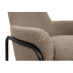 KH1301100125 Fotel TEDDY GRAND ciemny brązowy z podnóżkiem King Home