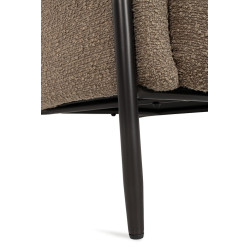 KH1301100125 Fotel TEDDY GRAND ciemny brązowy z podnóżkiem King Home