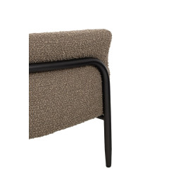 KH1301100125 Fotel TEDDY GRAND ciemny brązowy z podnóżkiem King Home