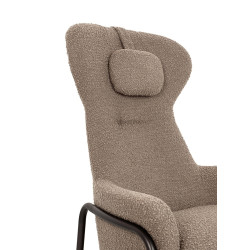 KH1301100125 Fotel TEDDY GRAND ciemny brązowy z podnóżkiem King Home