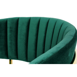 KH1201100129.61 Krzesło barowe MARGO 65 ciemny zielony - welur, podstawa złota King Home