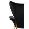 KH1501100191 Fotel SHRIMP VELVET czarny - podstawa złota King Home