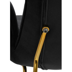 KH1501100191 Fotel SHRIMP VELVET czarny - podstawa złota King Home