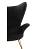 KH1501100191 Fotel SHRIMP VELVET czarny - podstawa złota King Home