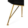 KH1501100191 Fotel SHRIMP VELVET czarny - podstawa złota King Home