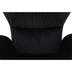 KH1501100191 Fotel SHRIMP VELVET czarny - podstawa złota King Home