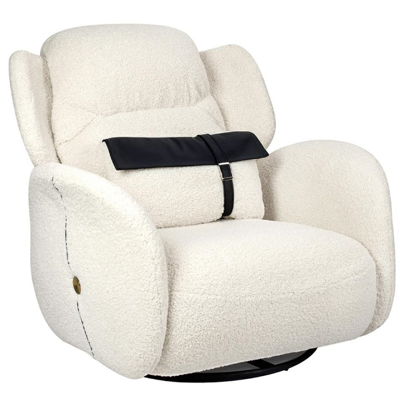 KH1501100179 Fotel obrotowy TAPE TEDDY biały King Home