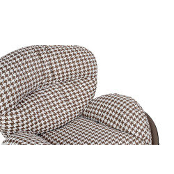 KH1501100183 Fotel obrotowy HIPPO brązowa pepitka King Home