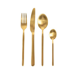 52631 KARE zestaw sztućców GLORIA MATT GOLD 16 szt. King Home