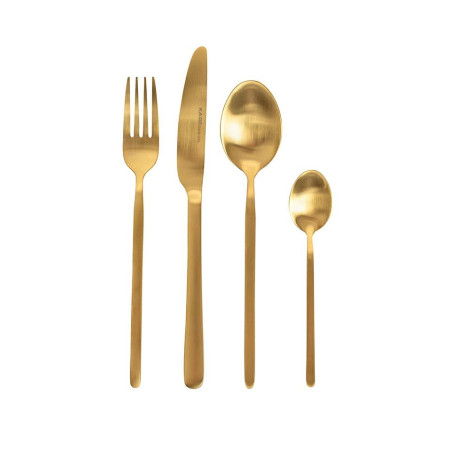 52631 KARE zestaw sztućców GLORIA MATT GOLD 16 szt. King Home