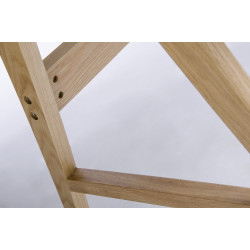 LL-008 Biurko RIVA (Scandic) białe - blat MDF, podstawa dębowa King Home