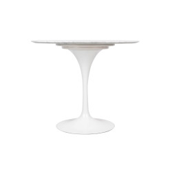 GT-09M.FI90 Stół TULIP MARBLE 90 CARRARA biały - blat okrągły marmurowy, metal King Home