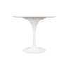 GT-09M.FI90 Stół TULIP MARBLE 90 CARRARA biały - blat okrągły marmurowy, metal King Home