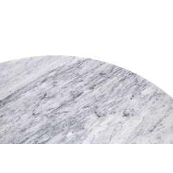 GT-09M.FI90 Stół TULIP MARBLE 90 CARRARA biały - blat okrągły marmurowy, metal King Home