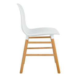 DC-1662 Krzesło IKAR białe - polipropylen, drewno bukowe King Home