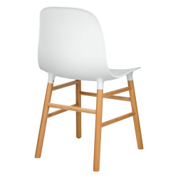 DC-1662 Krzesło IKAR białe - polipropylen, drewno bukowe King Home