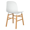 DC-1662 Krzesło IKAR białe - polipropylen, drewno bukowe King Home