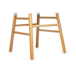 DC-1662 Krzesło IKAR białe - polipropylen, drewno bukowe King Home