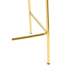 KH1201100129.11 Krzesło barowe MARGO 65 ciemny szary - welur, podstawa złota King Home