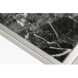 40096 INVICTA zestaw stolików ELEMENTS 3 czarne szkło - imitacja marmuru King Home