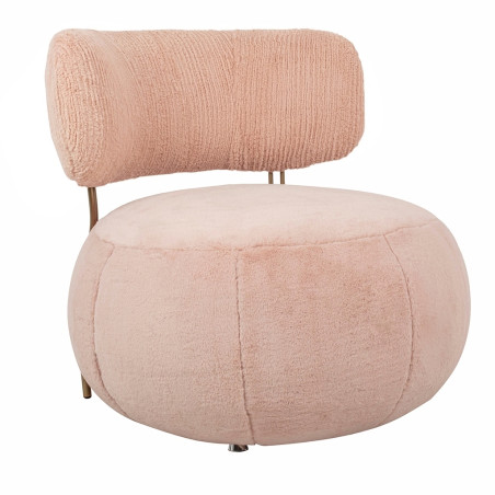 HE510X-3.PECH.PINK Fotel LOW TEDDY PINK różowy King Home