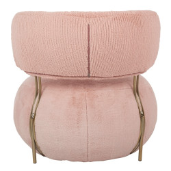 HE510X-3.PECH.PINK Fotel LOW TEDDY PINK różowy King Home