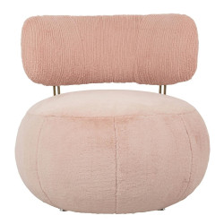 HE510X-3.PECH.PINK Fotel LOW TEDDY PINK różowy King Home