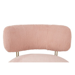 HE510X-3.PECH.PINK Fotel LOW TEDDY PINK różowy King Home