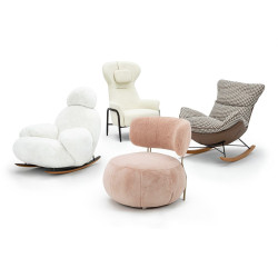 HE510X-3.PECH.PINK Fotel LOW TEDDY PINK różowy King Home