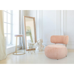 HE510X-3.PECH.PINK Fotel LOW TEDDY PINK różowy King Home
