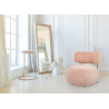 HE510X-3.PECH.PINK Fotel LOW TEDDY PINK różowy King Home