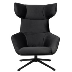 MSE011000309.41 Fotel obrotowy VITA VELVET czarny PU King Home
