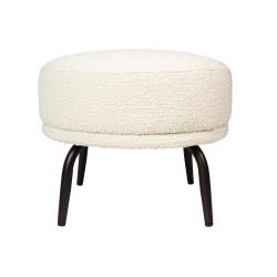 KH1301100124 Fotel TEDDY GRAND beżowy z podnóżkiem King Home