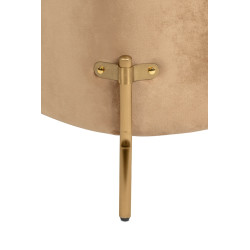 KH1501100158 Fotel VENICE tkanina pepitka biało-brązowa - złota podstawa King Home