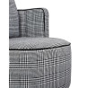 KH1501100163 Fotel obrotowy TONDO pepitka biało-czarna King Home