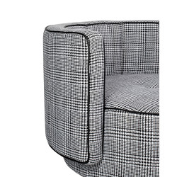 KH1501100163 Fotel obrotowy TONDO pepitka biało-czarna King Home