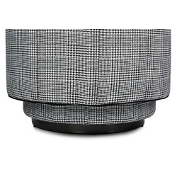 KH1501100163 Fotel obrotowy TONDO pepitka biało-czarna King Home