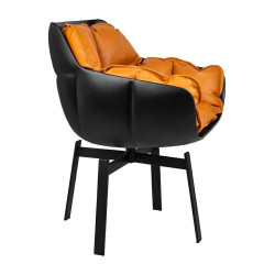 JH-B11-1 Krzesło obrotowe SHIBA brązowe / czarne King Home