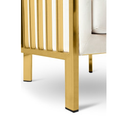 KH1501100109 Fotel LORD złoty / beżowy King Home