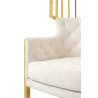 KH1501100109 Fotel LORD złoty / beżowy King Home