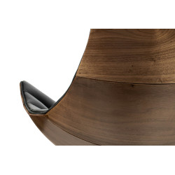 KH1501100138 Fotel HOMMER z podnóżkiem czarny King Home