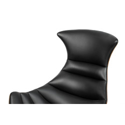 KH1501100138 Fotel HOMMER z podnóżkiem czarny King Home