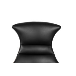 KH1501100138 Fotel HOMMER z podnóżkiem czarny King Home