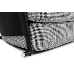 KH1501100180 Fotel ROGER biało-czarna pepitka King Home