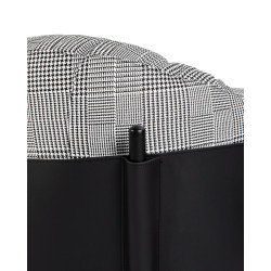 KH1501100180 Fotel ROGER biało-czarna pepitka King Home