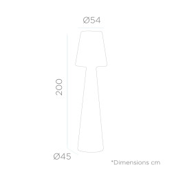 LUMLL200OFNW NEW GARDEN lampa podłogowa LOLA 200 CABLE biała King Home